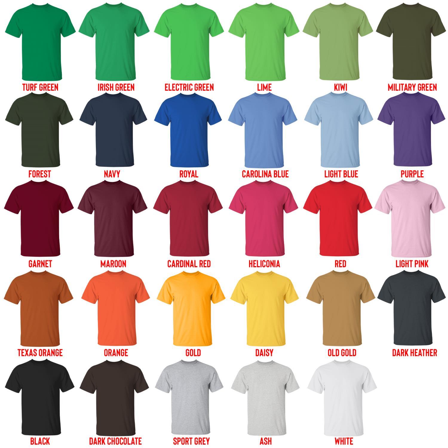 t shirt color chart - Schnauzer Gifts Shop