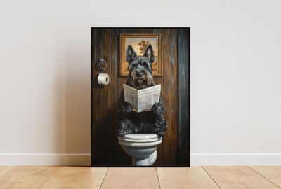 Schnauzer Giant Toilet Bathroom Portrait Wall Art