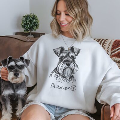 Schnauzer Miniature Portrait Custom Sweatshirt