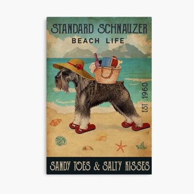 Schnauzer Vintage Illustration Poster