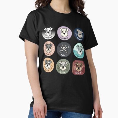 Schnauzer Minimalist Illustration T-shirt