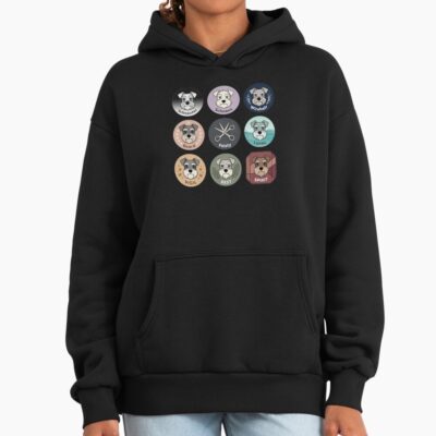 Schnauzer Minimalist Illustration Hoodie