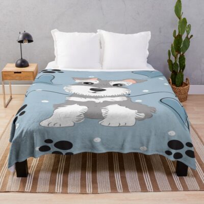 Schnauzer Timeless Artwork Throw Blanket