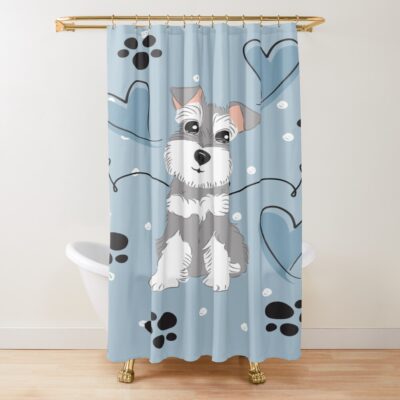 Schnauzer Timeless Artwork Shower Curtain