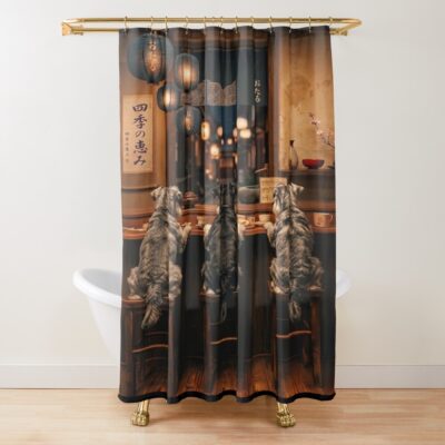 Schnauzer Aesthetic Design Shower Curtain