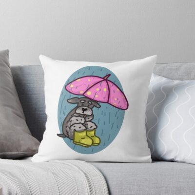 Schnauzer Iconic Artwork Throw Pillow
