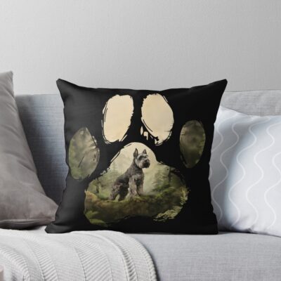 Schnauzer Modern Design Throw Pillow